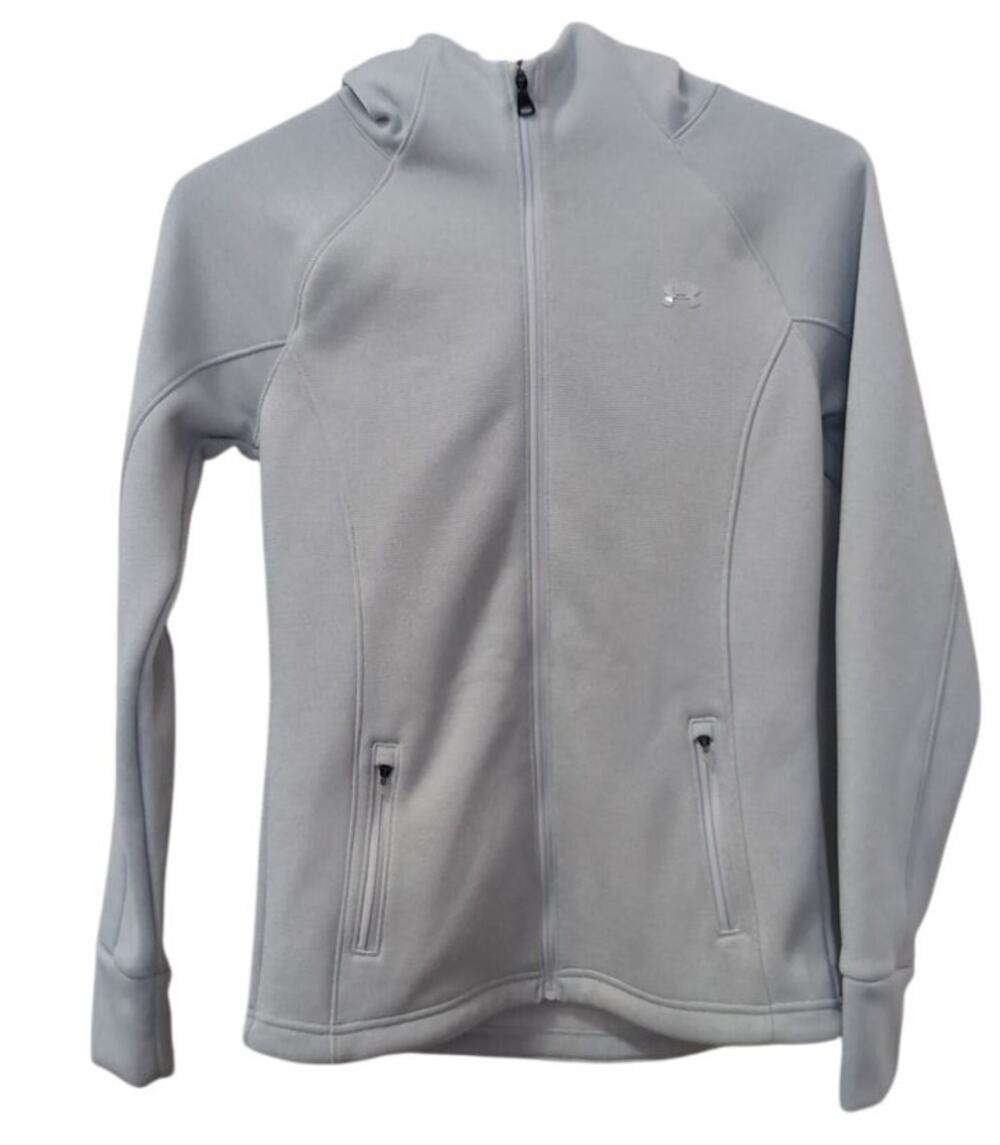 Under Armour Men's XS Gray Full Zip Fleece Lined Hoodie EUC